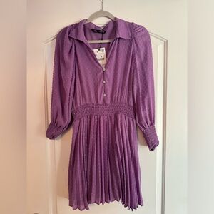 Zara Purple Minidress | Size L | NWT